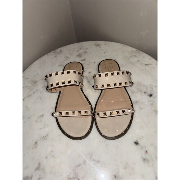 Shu Shop Tan Good  Studded Gladiator Wrap Sandals Shoes 7.5 - Picture 1 of 4